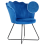 Beliani Armchair LOVELOCK Velvet Navy Blue 1
