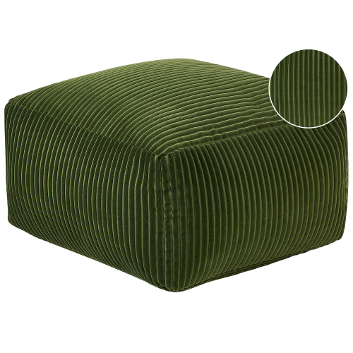 Beliani Pouffe MUKKI Cotton Dark Green