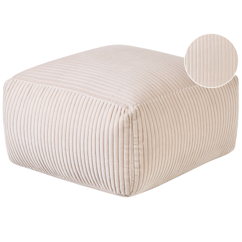 Beliani Pouffe MUKKI Cotton Beige