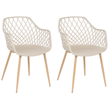 Set of 2 Dining Chairs NASHUA Beige