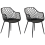 Beliani Set of 2 Dining Chairs NASHUA II Black 1