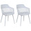 Beliani Set of 2 Dining Chairs ALMIRA Light Grey 1