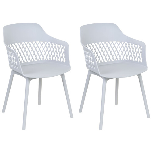 Beliani Set of 2 Dining Chairs ALMIRA Light Grey