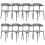 Beliani Set of 8 Dining Chairs GUBBIO Grey 1