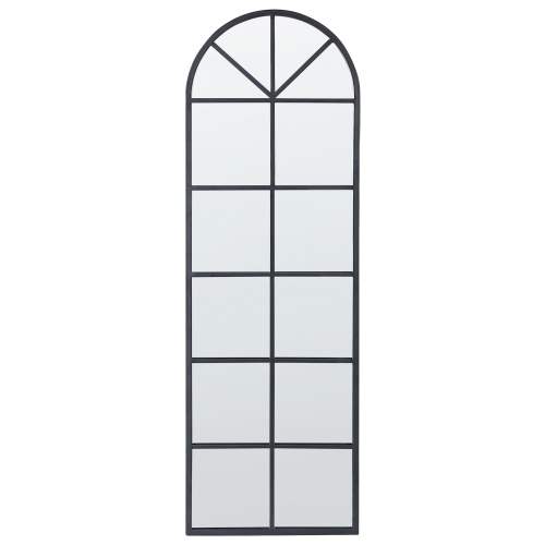 Beliani Wall Mirror BROUAGE 40 cm 120 cm Metal Black
