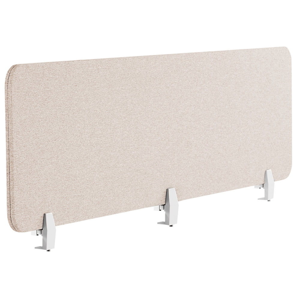 Desk Screen WALLY 180 x 40 cm Beige