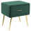 Beliani 1 Drawer Bedside Table FLAYAT Velvet Emerald Green 1