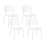 Beliani Set of 4 Garden Chairs OSTIA White 1