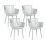 Beliani Set of 4 Garden Chairs PESARO Light Grey 1