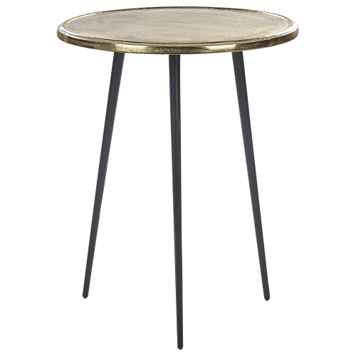 Beliani Side Table TELFER Metal Gold