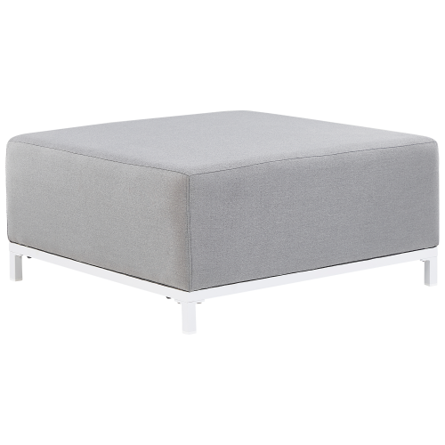 Beliani Ottoman ROVIGO Fabric Light Grey