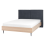 Beliani Bed Fabric IZERNORE 140 x 200 cm (EU Double) Dark Grey 1