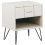 Beliani 1 Drawer Bedside Table BETIN Faux Leather White 1