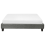 Beliani Bed without Headboard Fabric ROANNE 160 x 200 cm (EU King Size) Grey 5