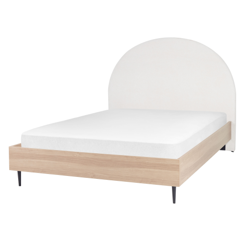 Beliani Bed Fabric MILLAY 140 x 200 cm (EU Double) Off-White