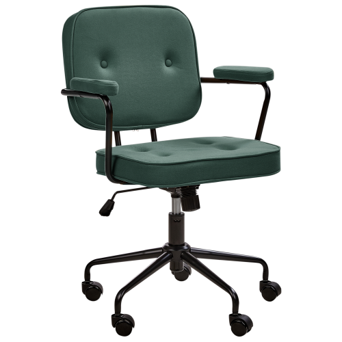 Beliani Desk Chair PAWNEE Fabric Dark Green