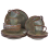 Beliani Set of 16 Dinnerware THYME Stoneware Dark Green 1