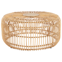 Garden Coffee Table RANDAZZO 85 cm 85 cm Rattan Light Brown