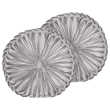 Set of 2 Decorative Cushions UDALA 40 x 40 cm Velvet Grey Solid