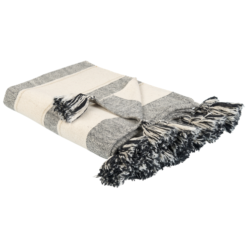 Beliani Blanket CAYIR Cotton 130 x 170 cm Beige