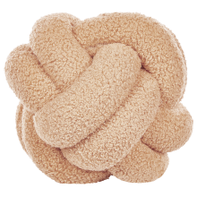 Throw Cushion MALNI 19 x 19 cm Boucle Beige Solid