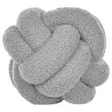 Throw Cushion MALNI 19 x 19 cm Boucle Grey Solid