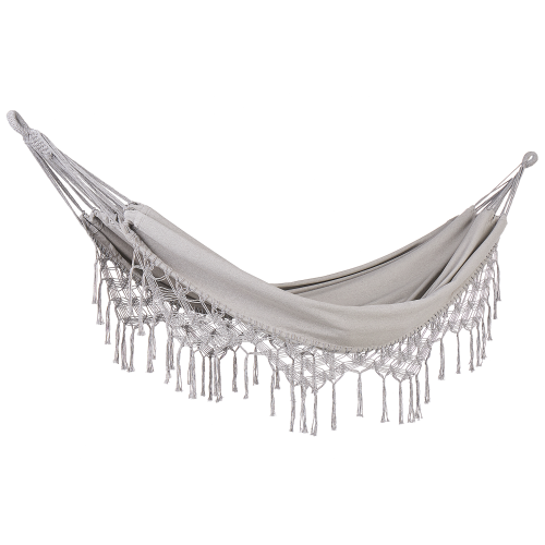 Beliani Hammock ROCCA Cotton Light Grey