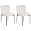 Beliani Set of 2 Dining Chairs ADA Fabric Off-White 1