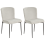 Beliani Set of 2 Dining Chairs ADA Fabric Light Grey 1