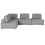 Beliani Modular Corner Sofa 4 Seater TIBRO Fabric Grey Right Hand 1