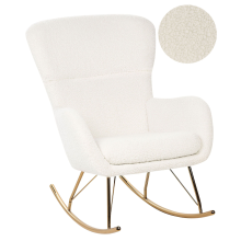 Rocking Chair ANASET Boucle White