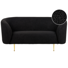 Sofa 2 Seater LOEN Boucle Black