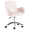Beliani Desk Chair PRIDDY Velvet Pink 1