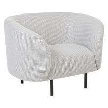 Armchair LOEN Fabric Black/ White