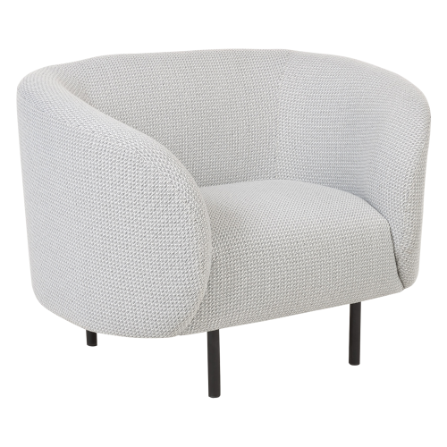 Beliani Armchair LOEN Fabric Black/ White