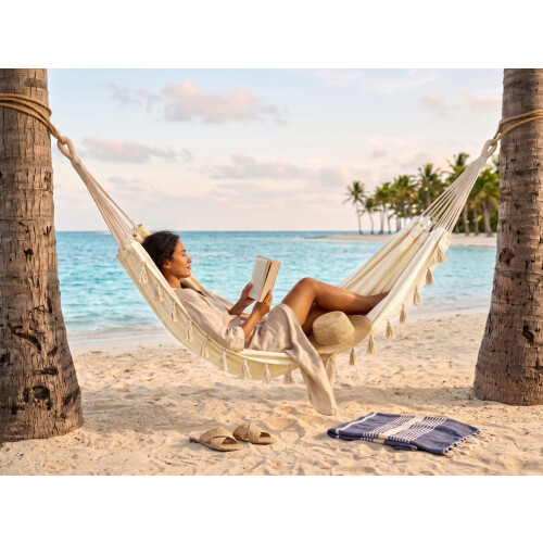 Beliani Hammock VERCELLI Cotton Beige 1