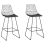 Beliani Set of 2 Bar Chairs BISBEE Metal Black 1