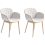 Beliani Set of 2 Dining Chairs ALICE Fabric Light Grey 1