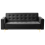 Beliani Sofa Bed 3 Seater ABERDEEN Velvet Black 1