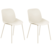 Set of 2 Dining Chairs MILACA Beige
