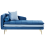 Beliani Left-Hand Chaise Longue GONESSE Velvet Blue 1