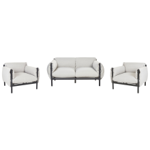 Garden Sofa Set 4 Seater ESPERIA Metal Grey