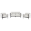 Beliani Garden Sofa Set 4 Seater ESPERIA Metal Grey 1