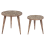 Beliani Set of 2 Side Tables RANJA Mango Wood Brown 1