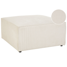 Ottoman LEMVIG Corduroy Light Beige