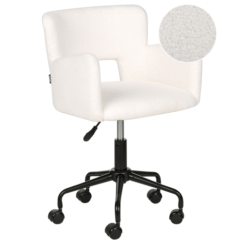 Beliani Desk Chair SANILAC II Boucle Off-White