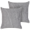 Beliani Set of 2 Decorative Cushions ECLIPTA 45 x 45 cm Grey Solid 1
