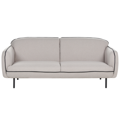 Beliani Sofa 3 Seater TONSBERG Fabric Light Grey