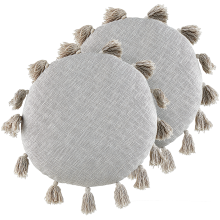 Set of 2 Decorative Cushions MADIA 45 x 45 cm Cotton Grey Solid