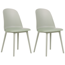 Set of 2 Dining Chairs FOMBY Light Green
